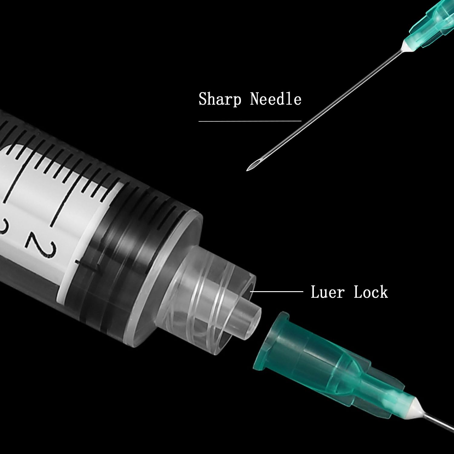 5ml Lab Syringe with Needle 21 Gauge 1.5inch Supplies,Individually